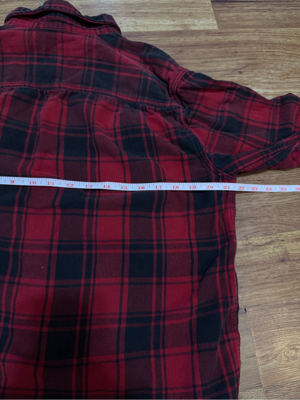 George Red and Black Plaid Button-Down Shirt - Picture 8 of 11